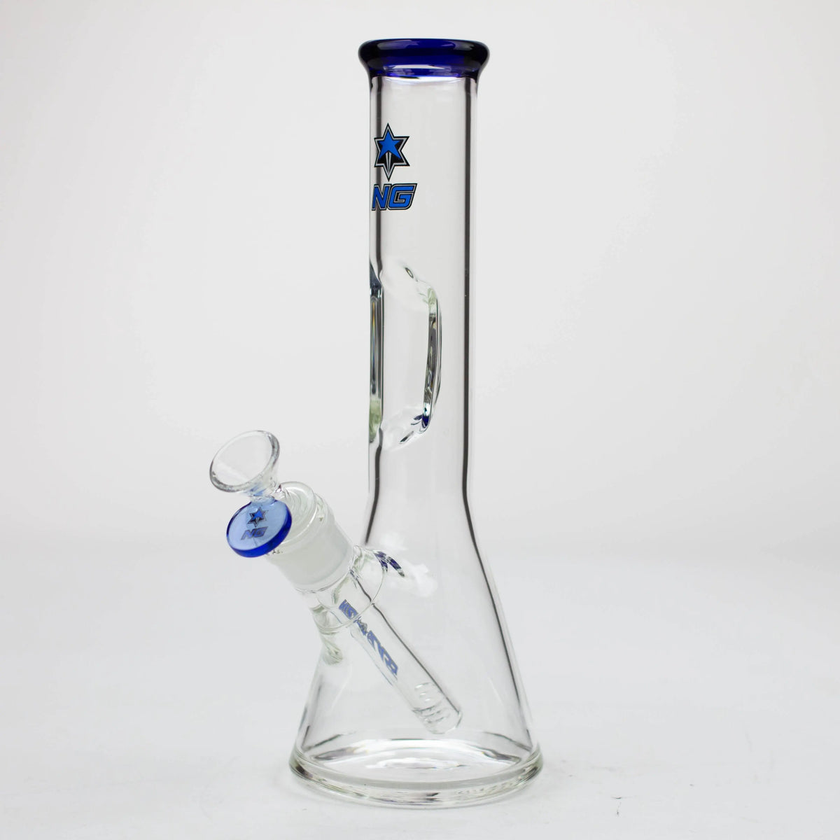 Nice Glass 10.5 inch Elbow Ice Blue Beaker Bong