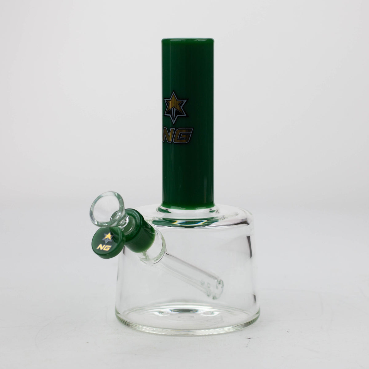 Nice Glass  8 inch Full Base Bubbler Bong in Green