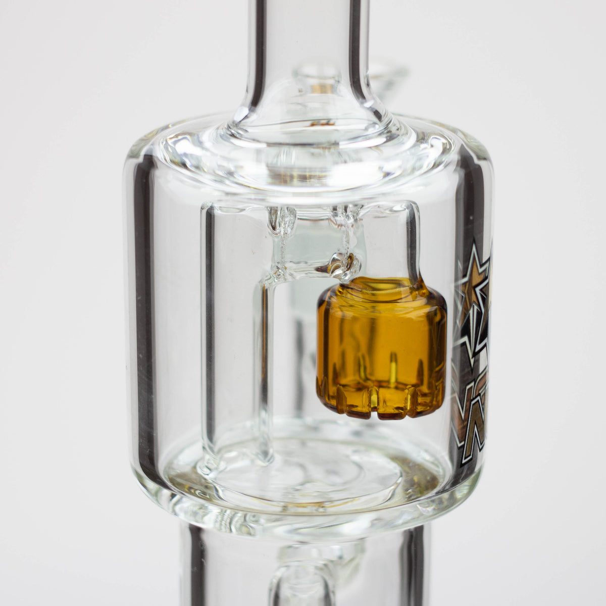 Body View of the Nice Glass Double Chamber Perc Bubbler Bong