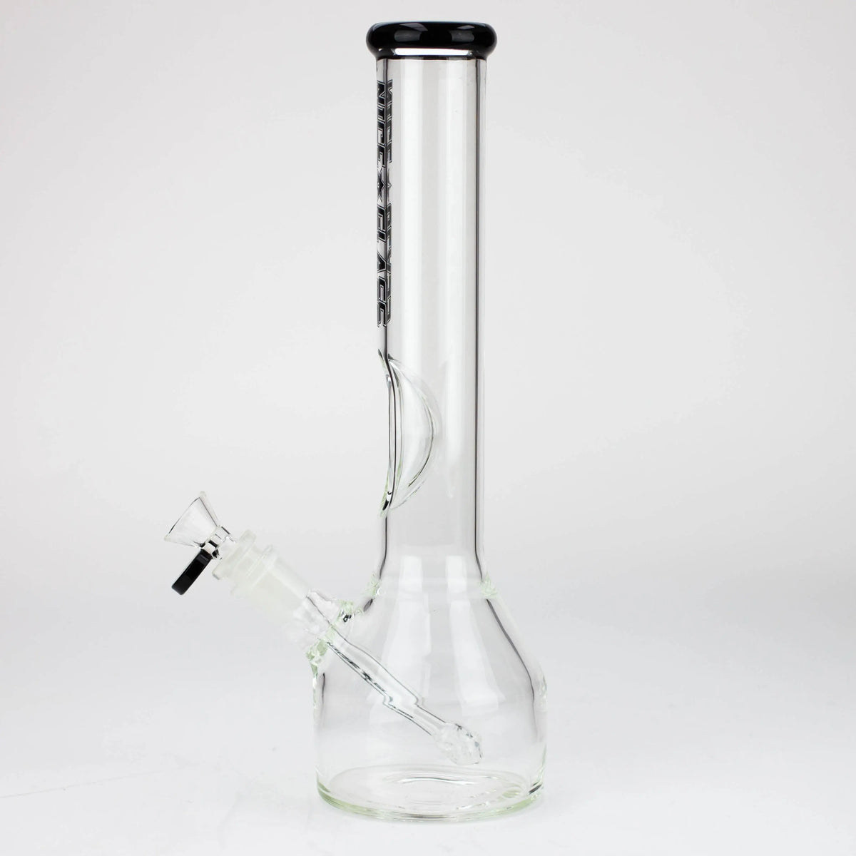 Side View of the Nice Glass 13 inch Elbow Ice Beaker Bong