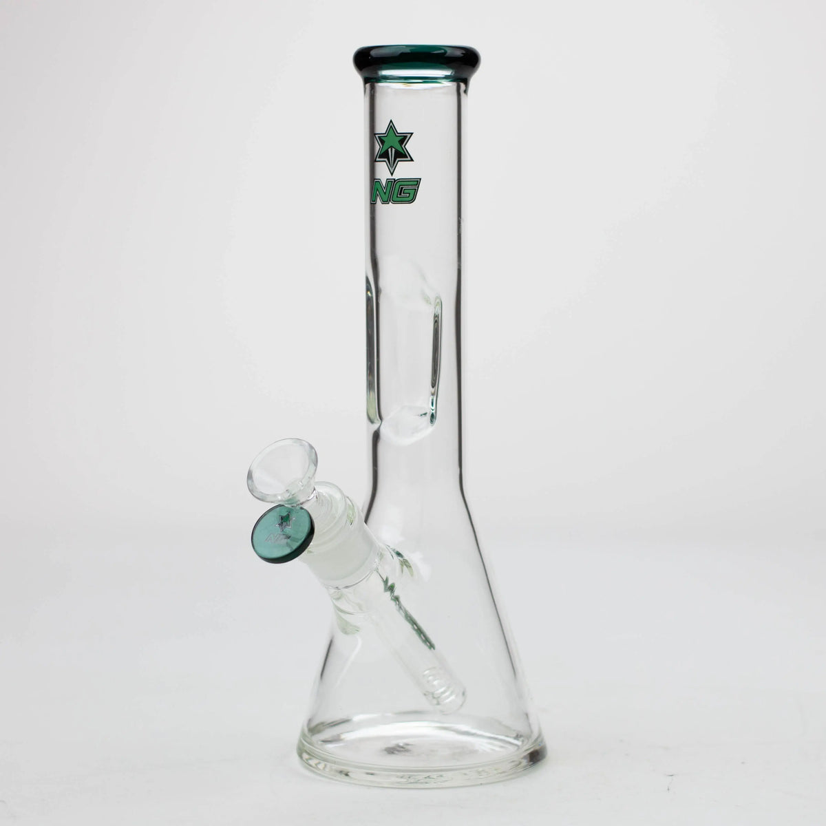 Nice Glass 10.5 inch Elbow Ice Green Beaker Bong