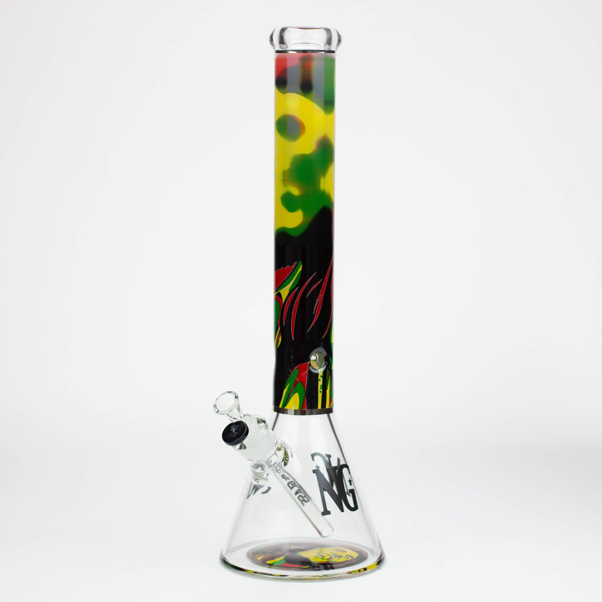 Nice Glass 18 inch Rasta Beaker Bong