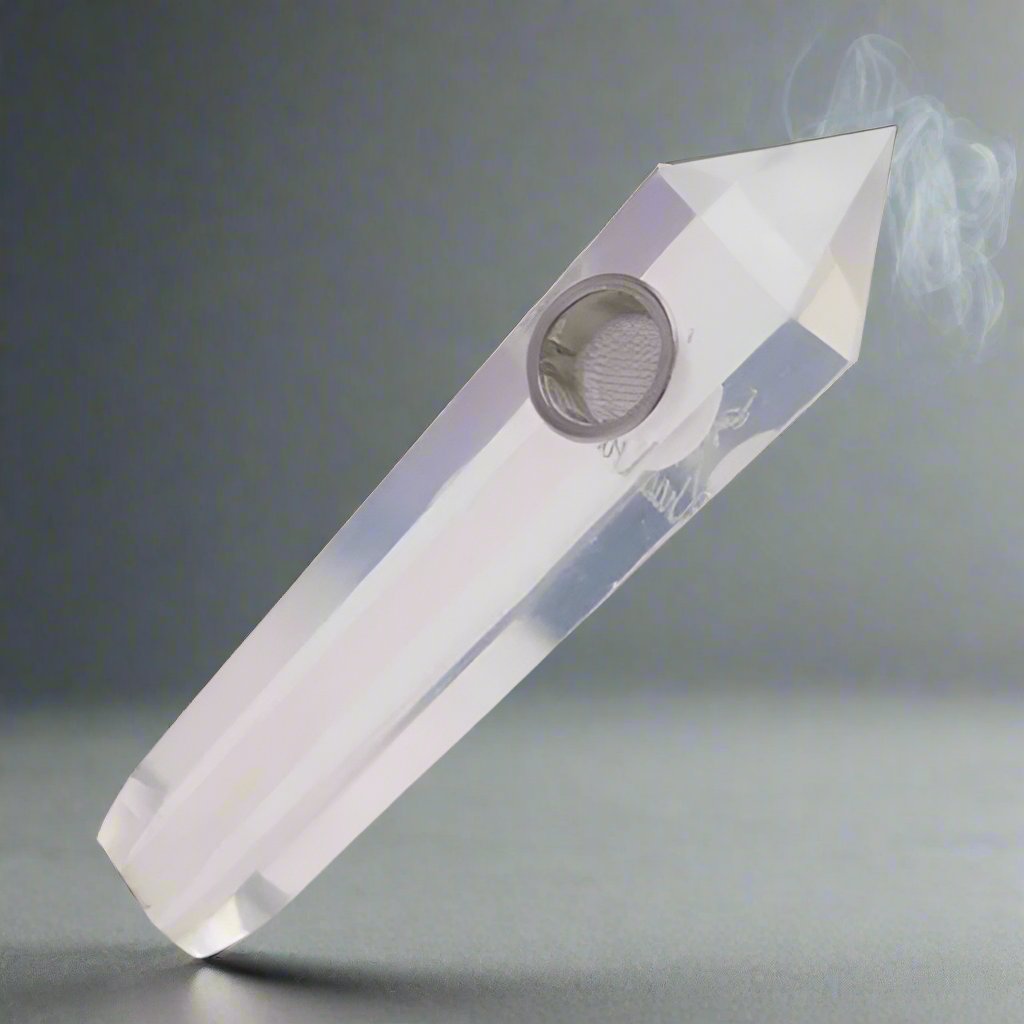 Opal White Quartz Pipe