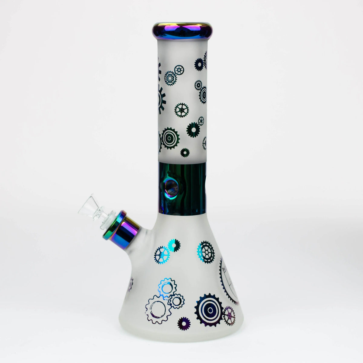 PHOENIX STAR - 12.5" Sandblast Electroplated Glass Bong - Gear design Canada