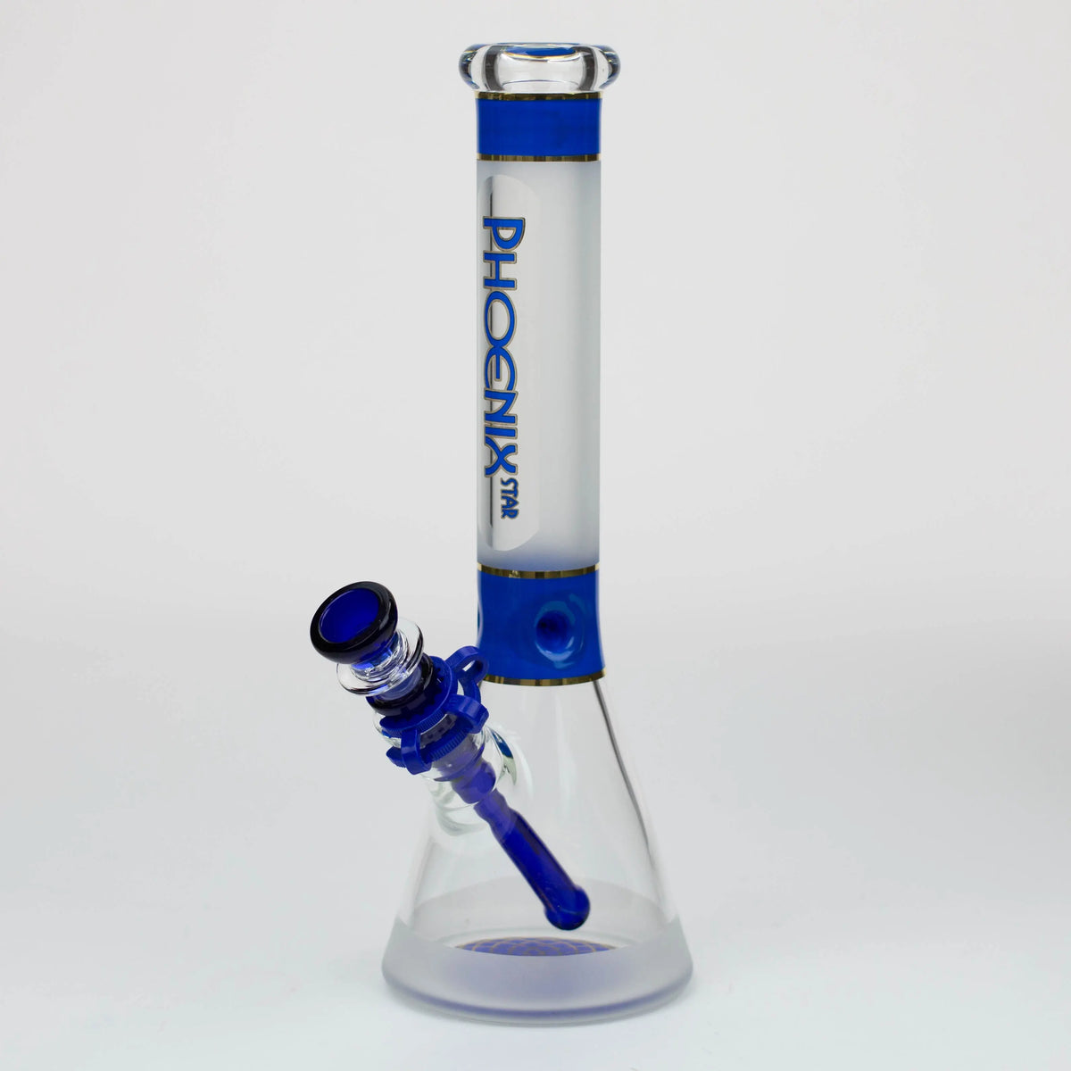 13 Inch Sandblasted Blue Beaker Bong from Phoenix Star