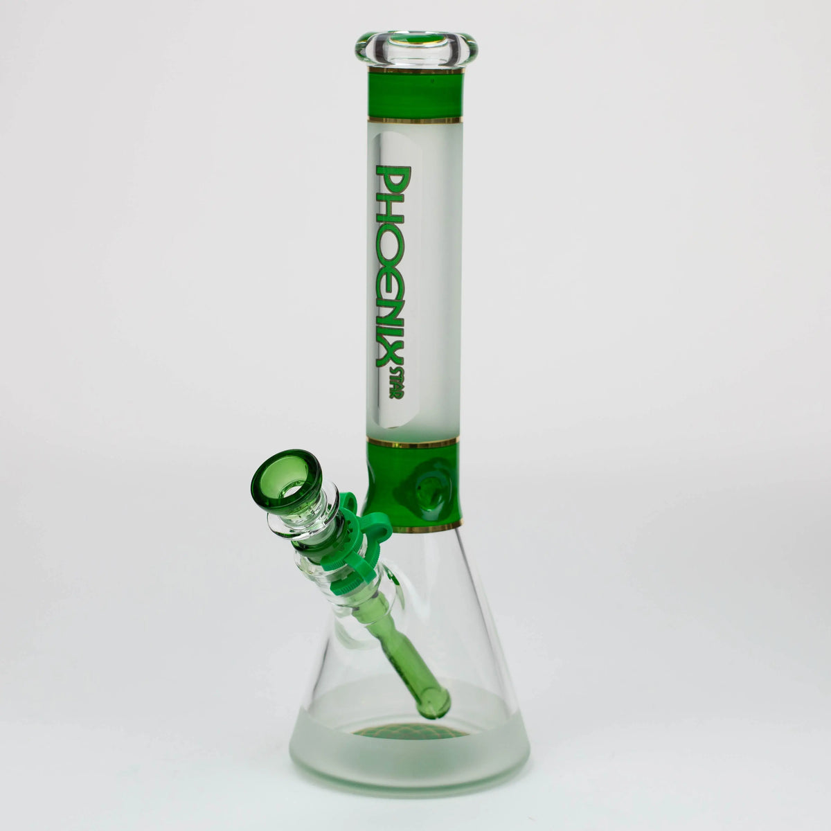 13 Inch Sandblasted Green Beaker Bong from Phoenix Star