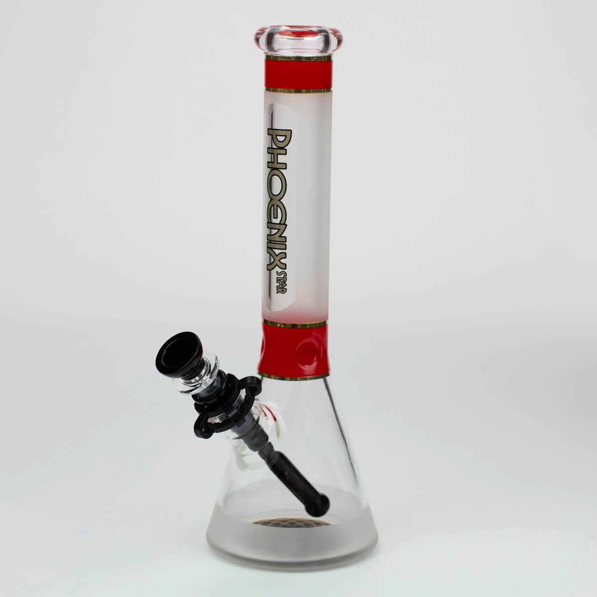 13 Inch Sandblasted Red Beaker Bong from Phoenix Star