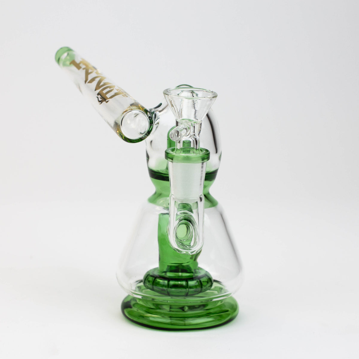 Front View of the 6.5 inch HAZE Glass Bong With Showerhead Diffuser