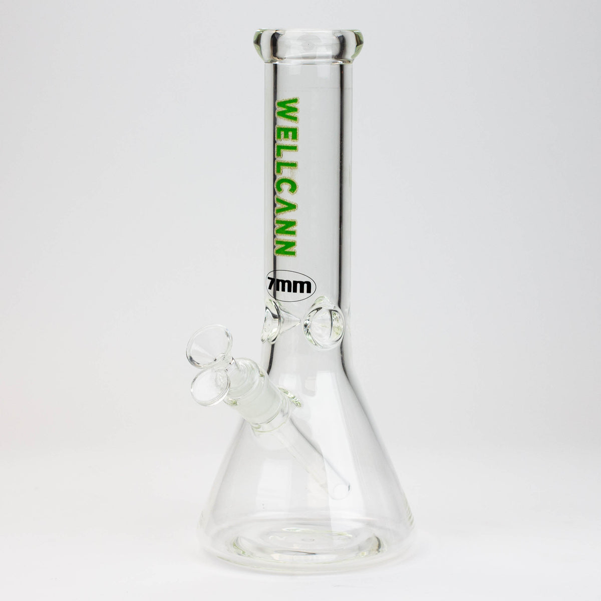 12" WellCann Green Glass Beaker Bong