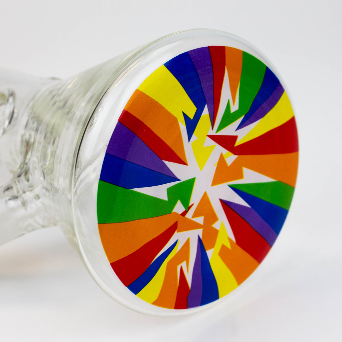 Colorful Design on Bottom Base of the WellCann 12 inch Thick Beaker Bong