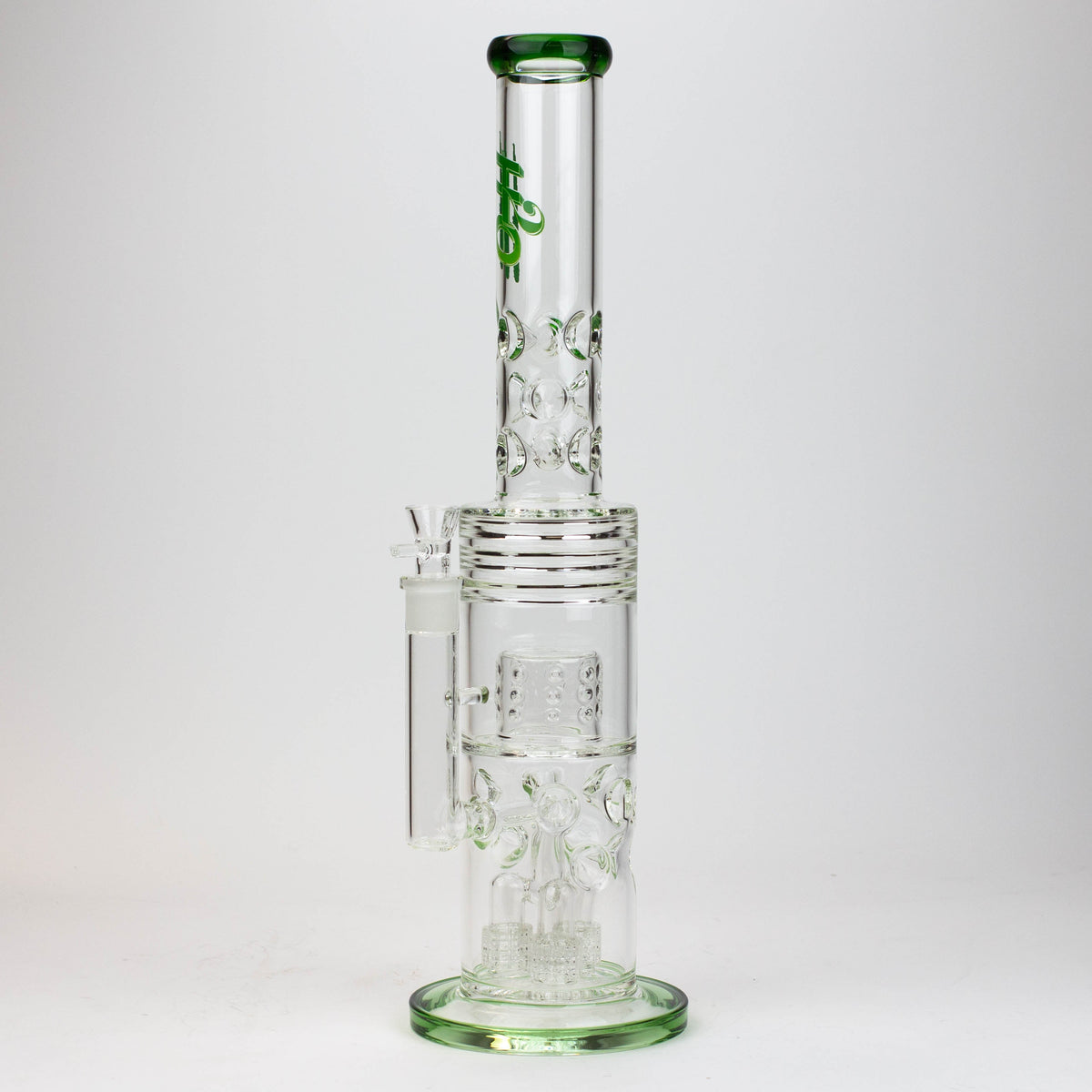 18 inch H2O Showerhead Diffuser Bong in Green