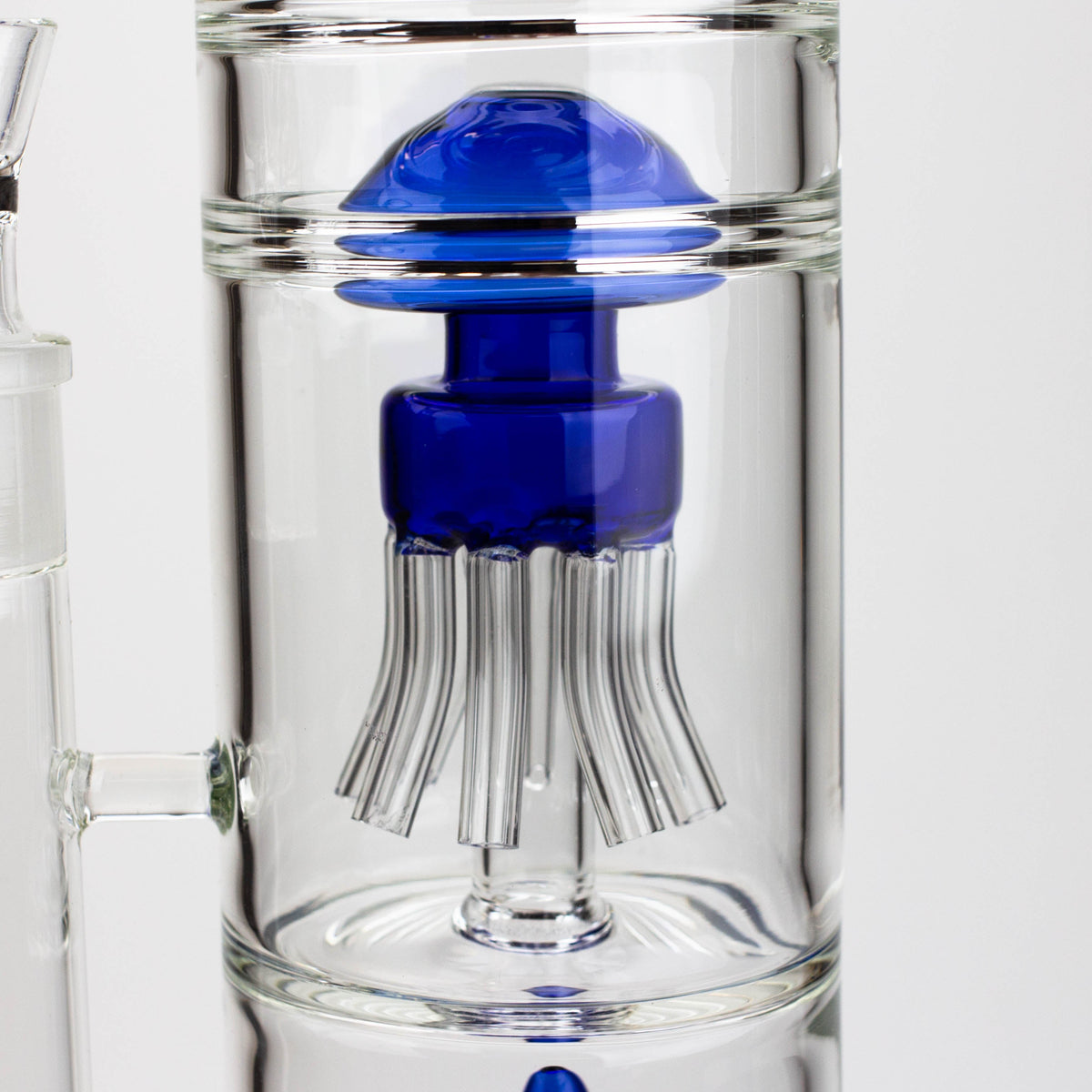 17" H2O Dual Diffuser Glass Bong View Of Percolator