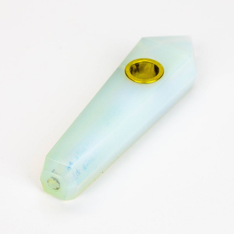 Acid Secs - Plain Natural Opal Smoking Pipe with choke hole_1