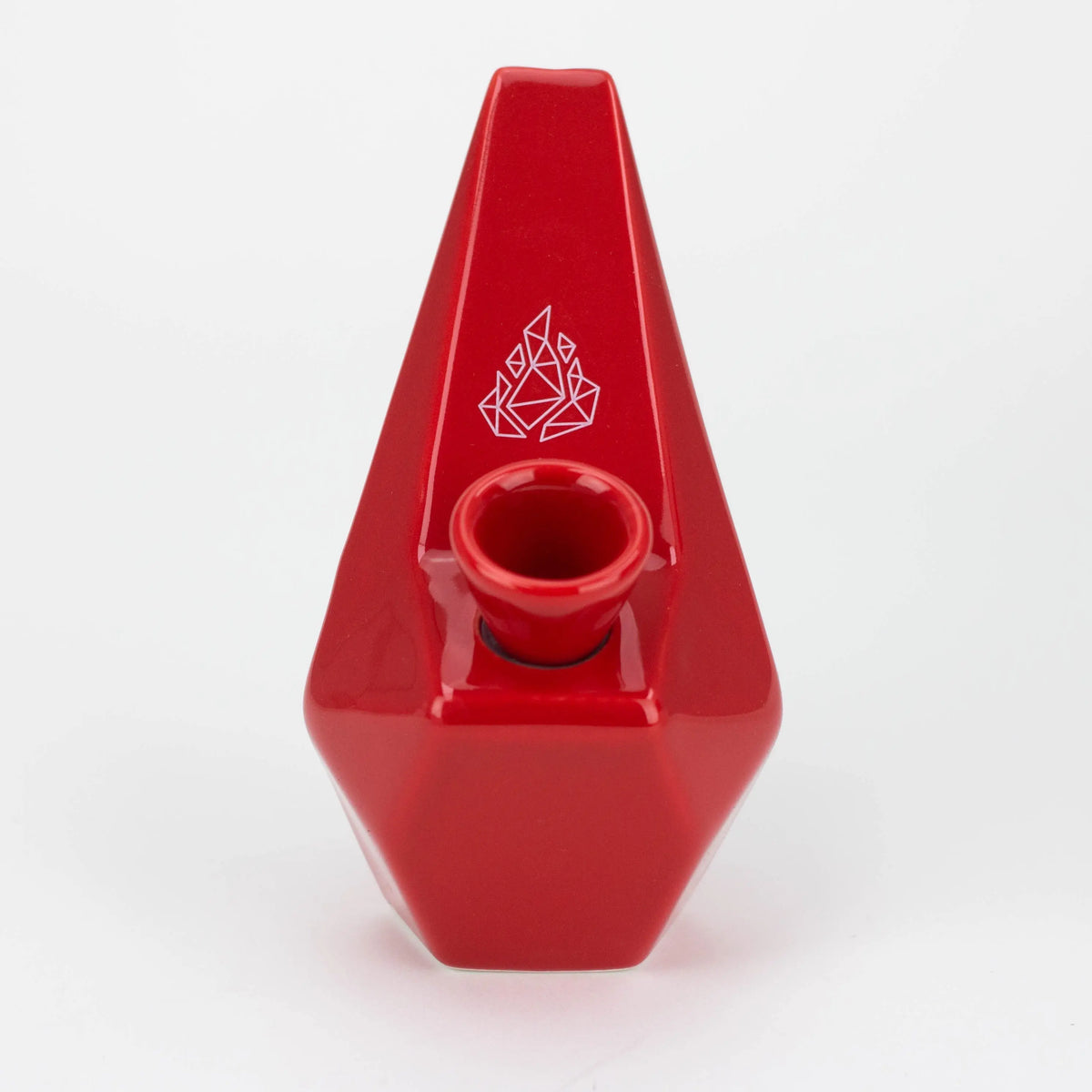 Polygon Ceramic Bong by BRNT designs in Red