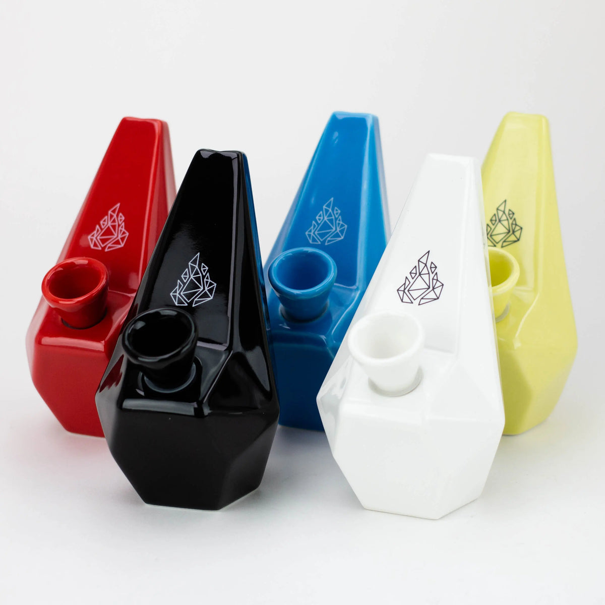 Four Polygon Ceramic Bongs by BRNT designs 