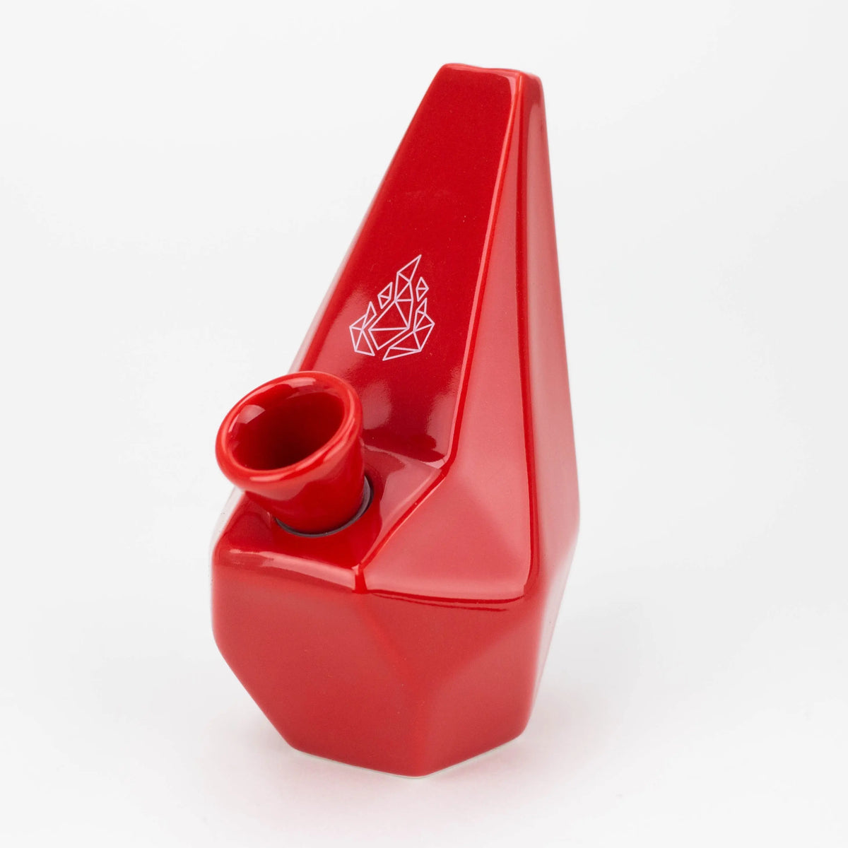 Polygon Red Ceramic Bong by BRNT designs 