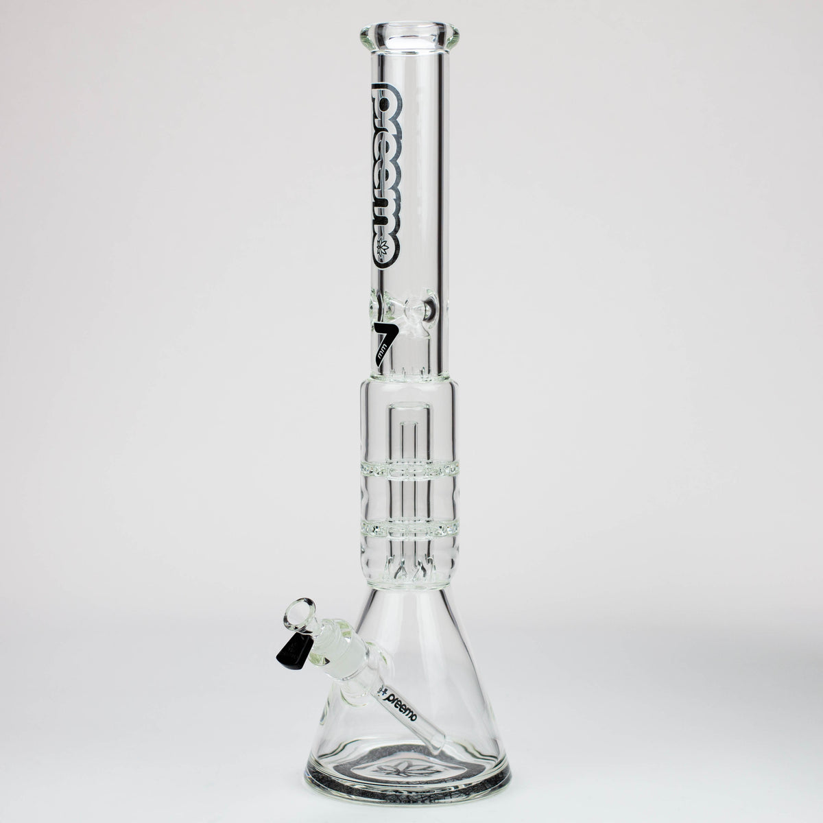 preemo - 19 inch Black Double Disc Perc Bong