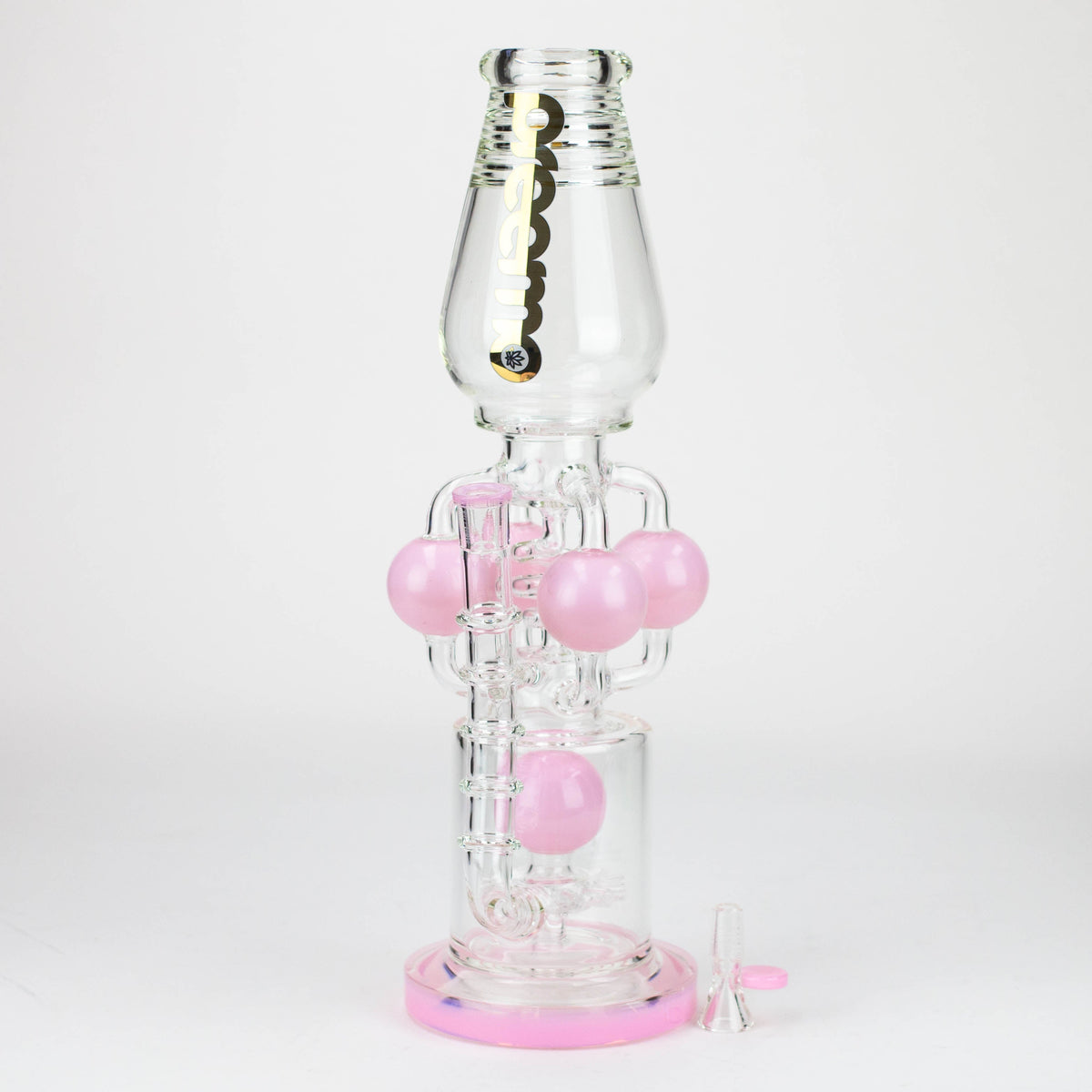 preemo - 16 inch Sprocket Coil Perc Recycler Bong in Pink