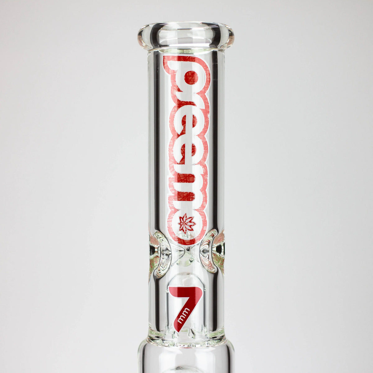 Glass Neck of the Preemo 20 inch Triple Inline to 8-Arm Tree Perc Bong