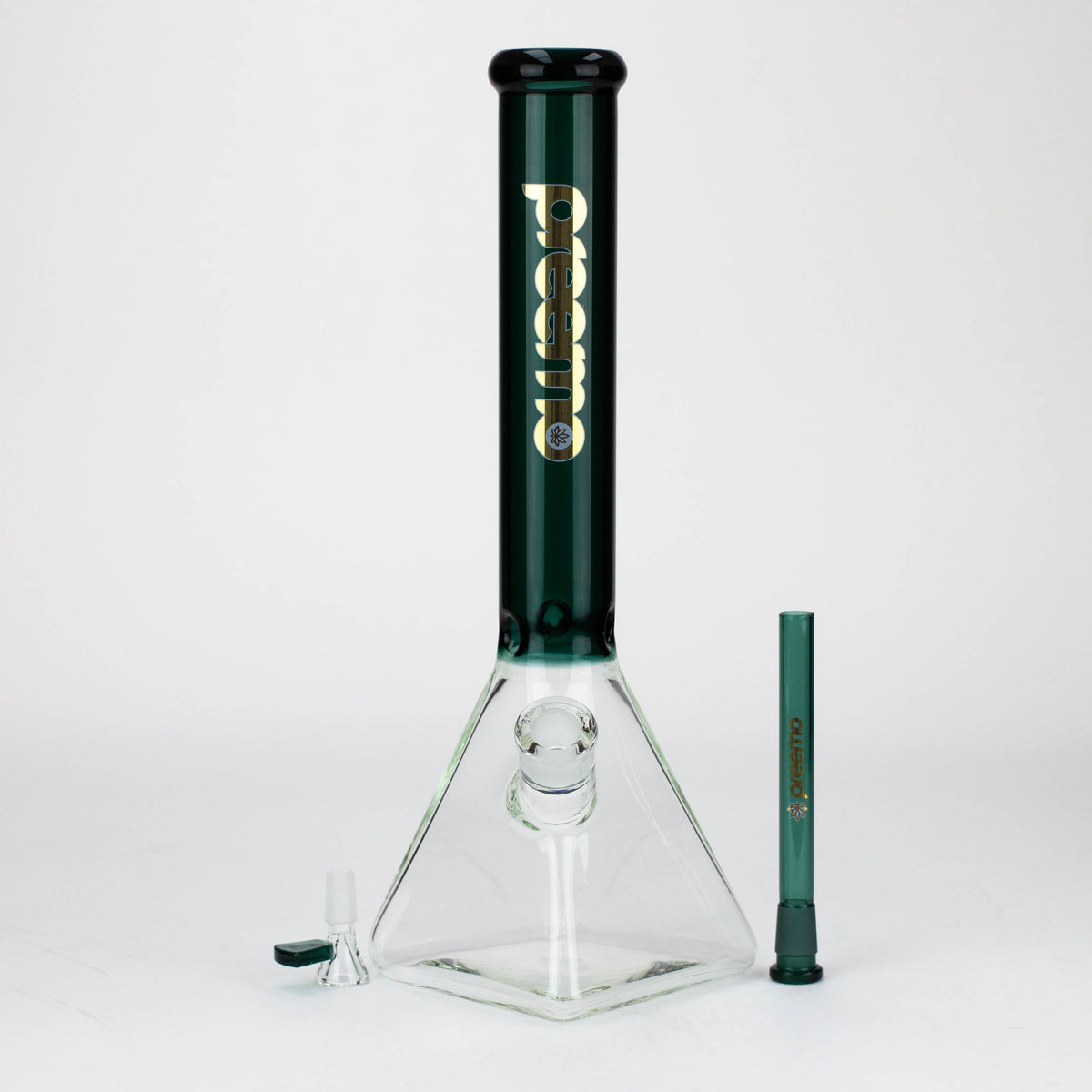 preemo 16 inch Pyramid Base Beaker Bong with bowl piece and downstem