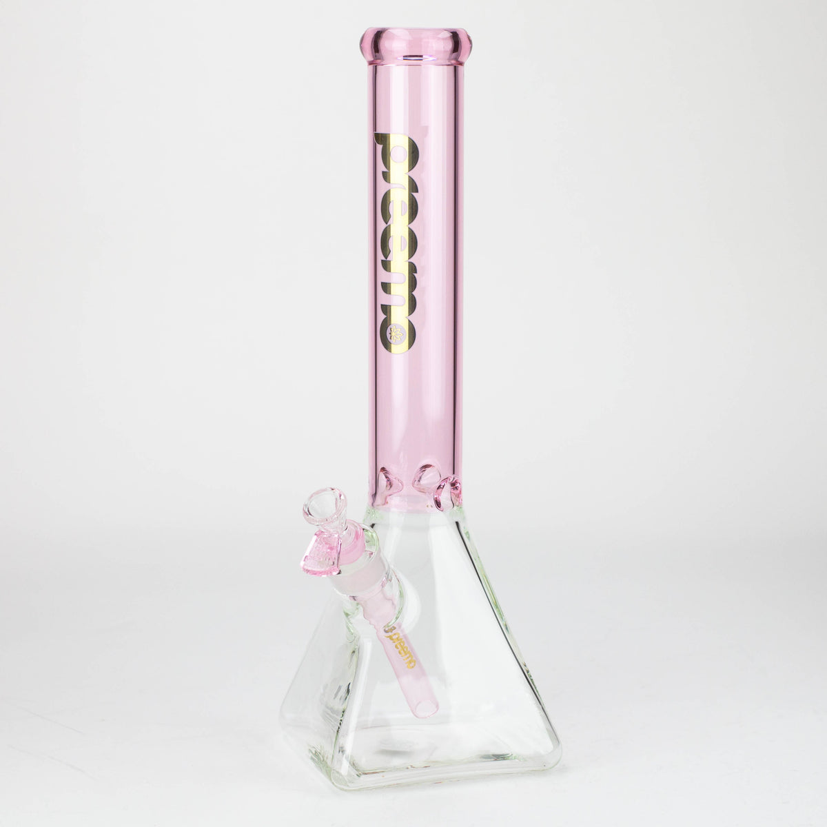 preemo 16 inch Pyramid Base Beaker Bong in Pink