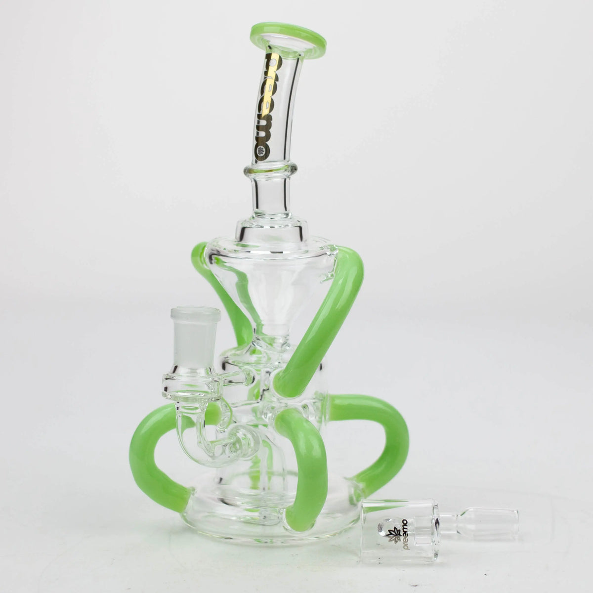 preemo 8 inch Nuclear 6-Arm Green Recycler Dab Rig