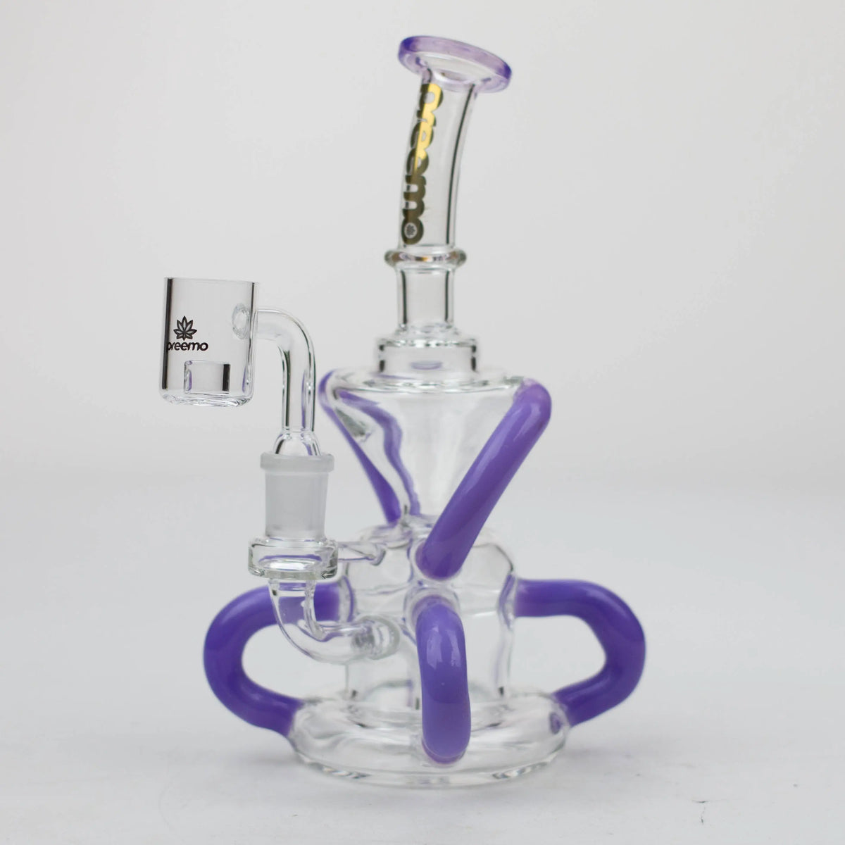 preemo 8 inch Nuclear 6-Arm Purple Recycler Dab Rig