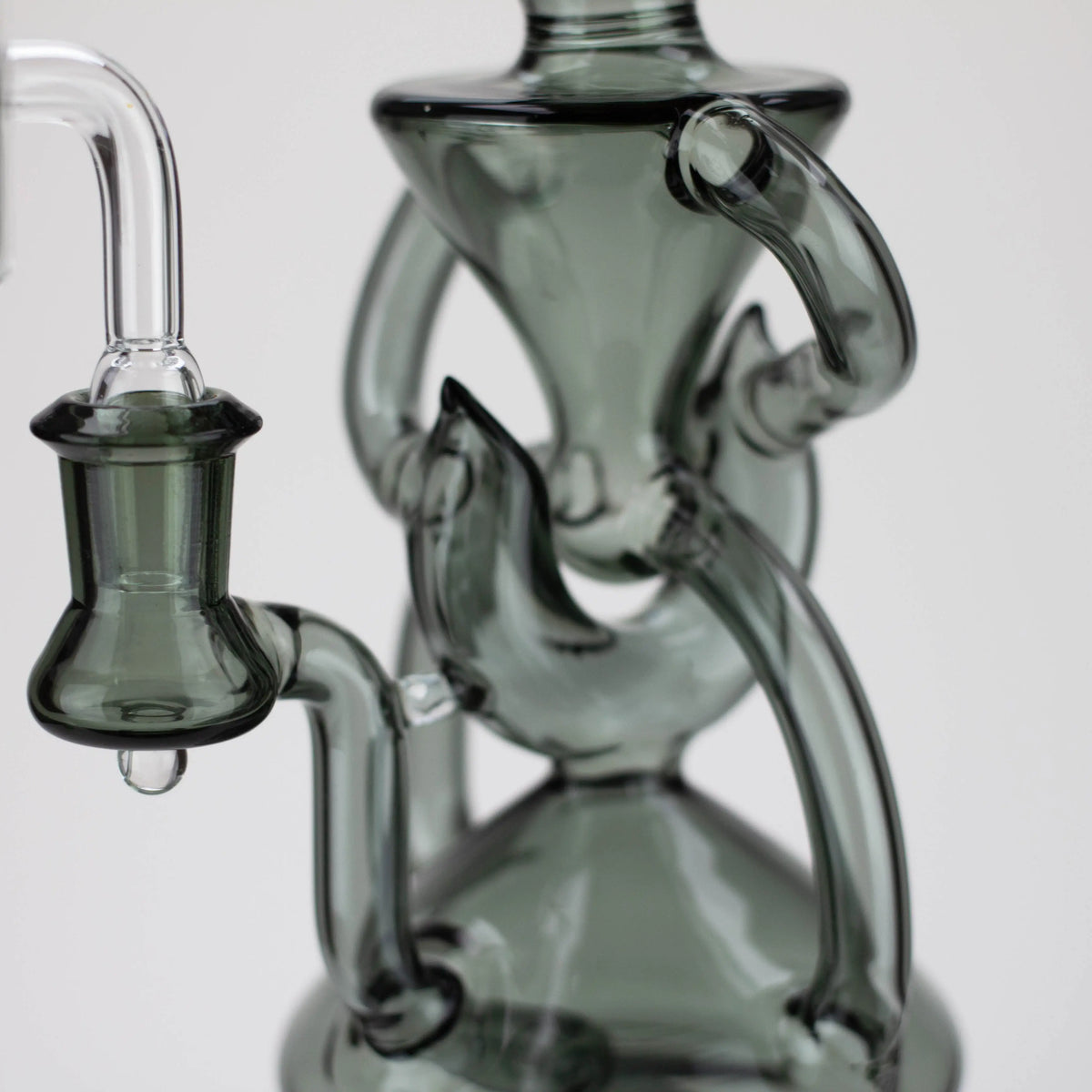 Body of the Preemo 10 Inch 4-Arm Klein Recycler Dab Rig in Black