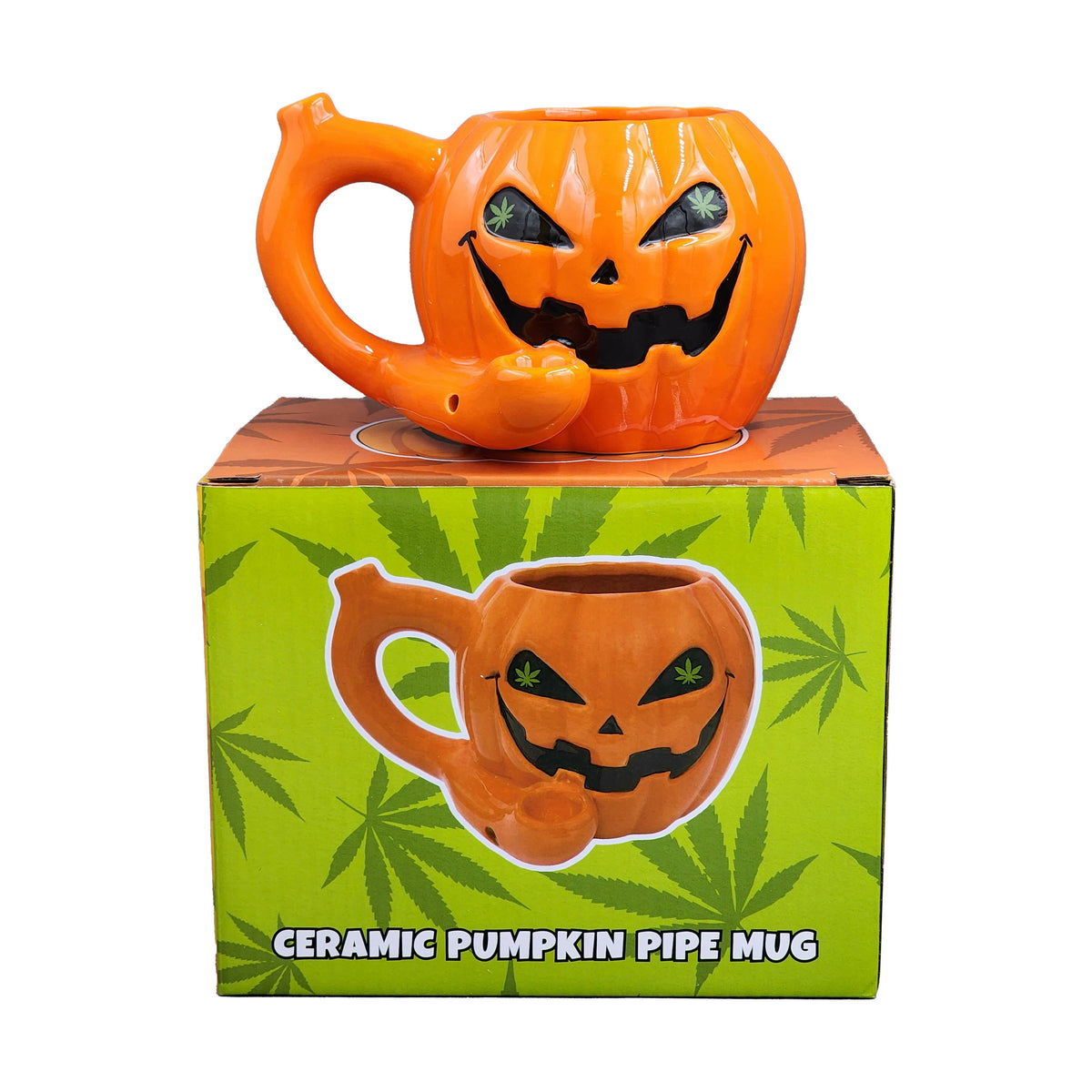 Spooky Pumpkin Pipe Mug