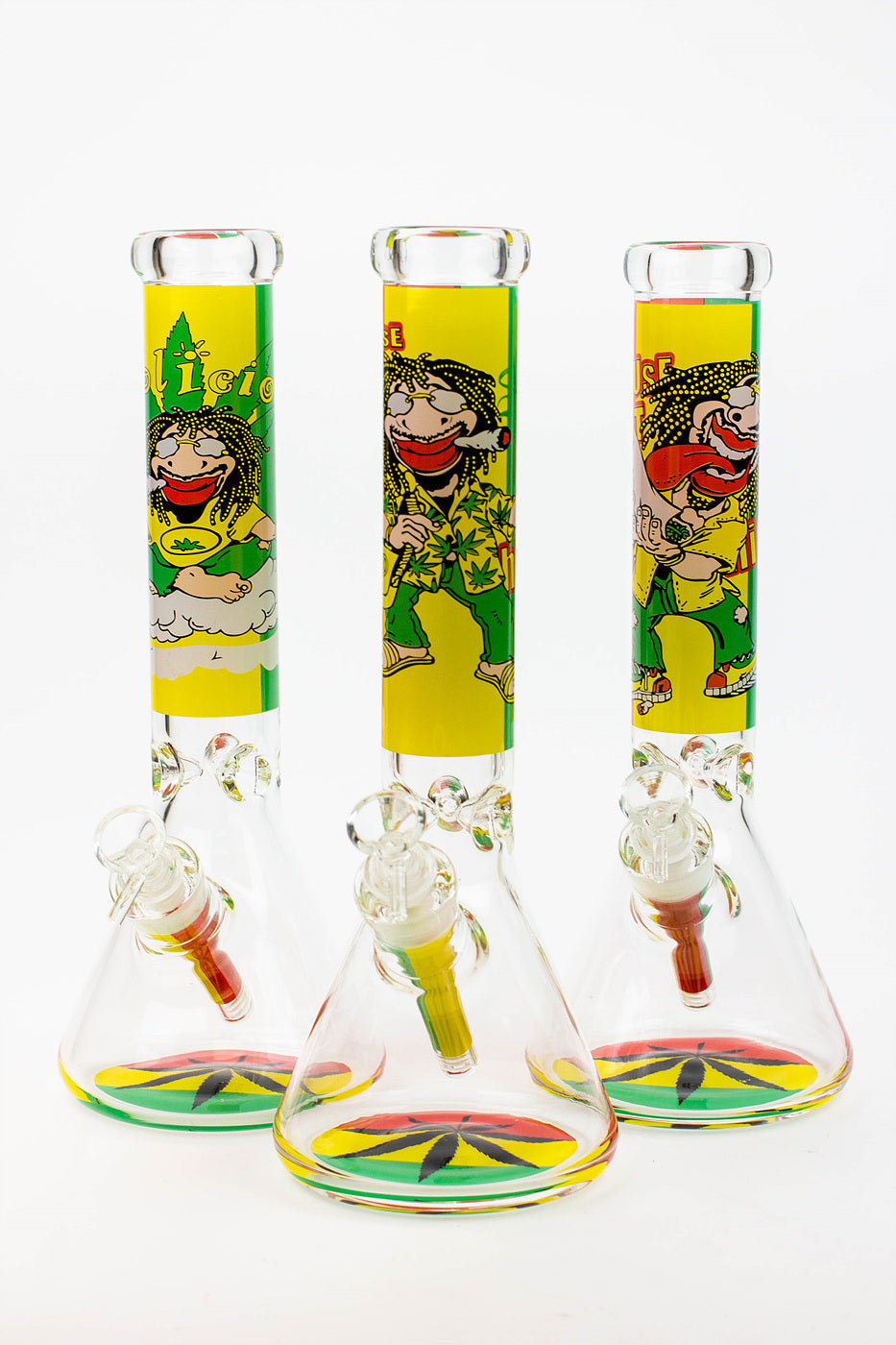 13.5 inch Rasta Beaker Bong