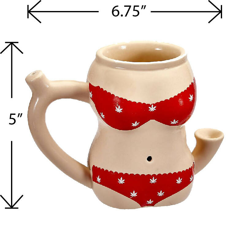 Red Bikini Pipe Mug