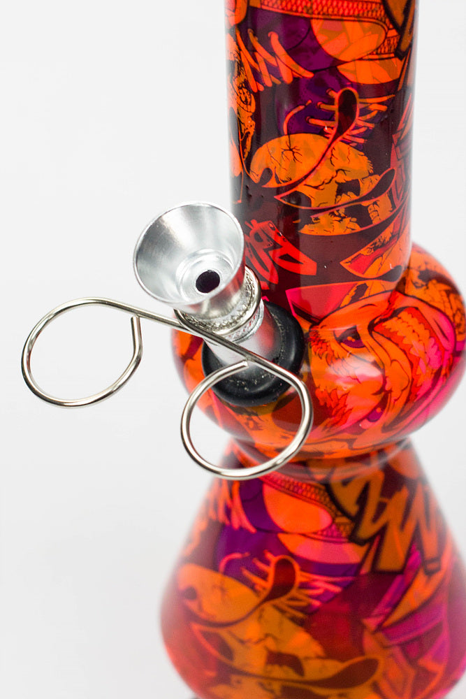 Red Mini Acrylic Water Pipe in 7.5 inches