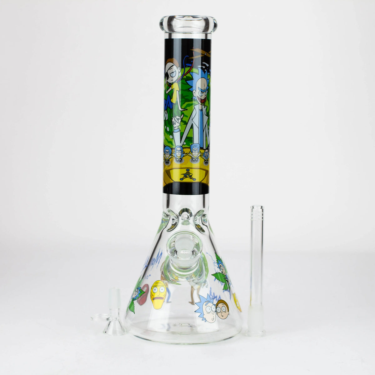 14 inch Rick And Morty Scientific Beaker Bong with bowl piece and downstem