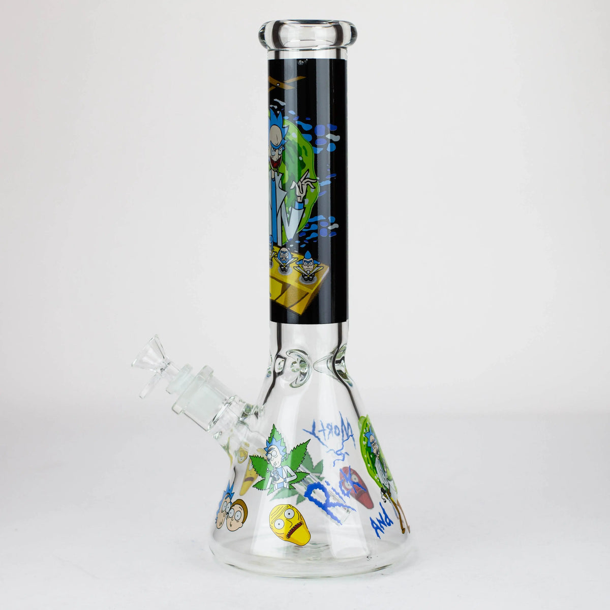 Side View of the 14” Rick And Morty Scientific Beaker Bong