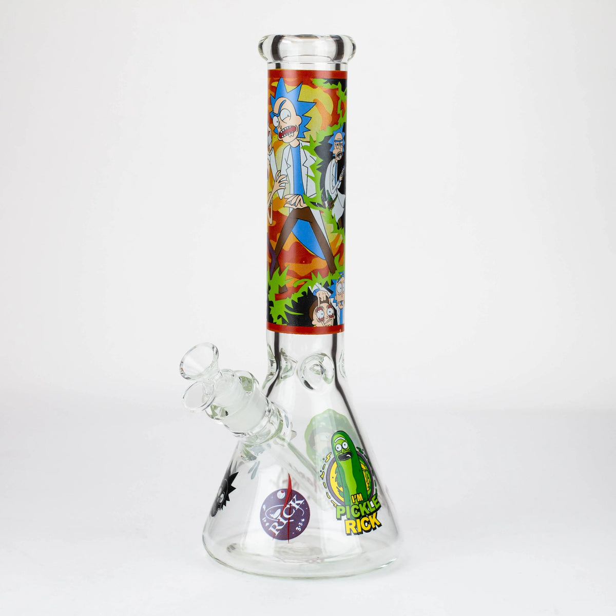 14” Rick And Morty Scientific Beaker Bong with Pickle Rick Design