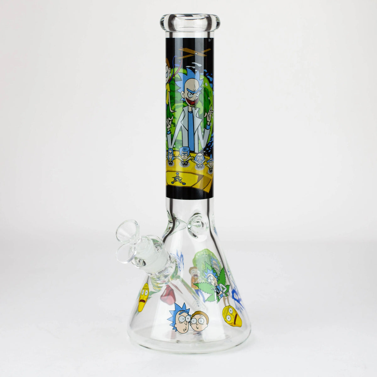 14” Rick And Morty Scientific Beaker Bong with Rick Sanchez Design