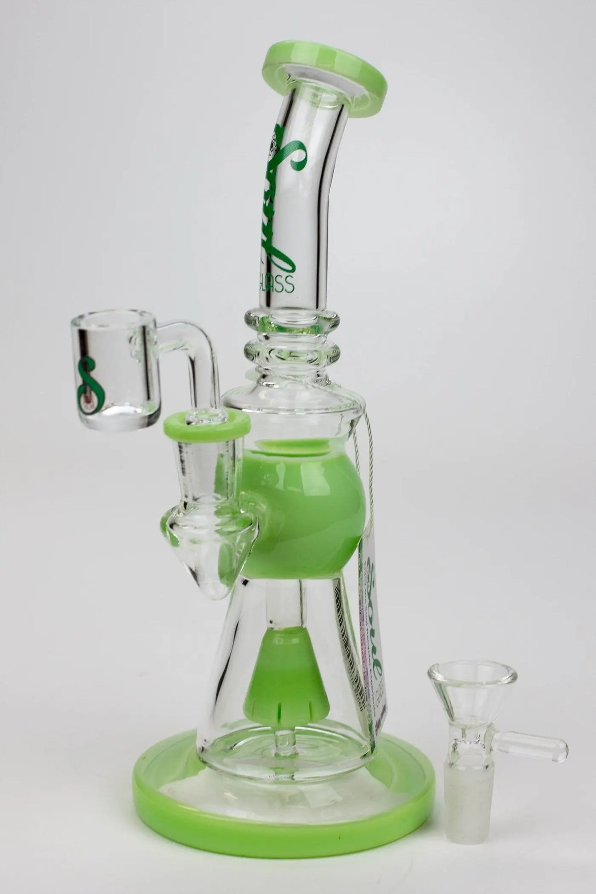 8.2" SOUL Glass 2-in-1 Cone Diffuser Bong - Green - Canada