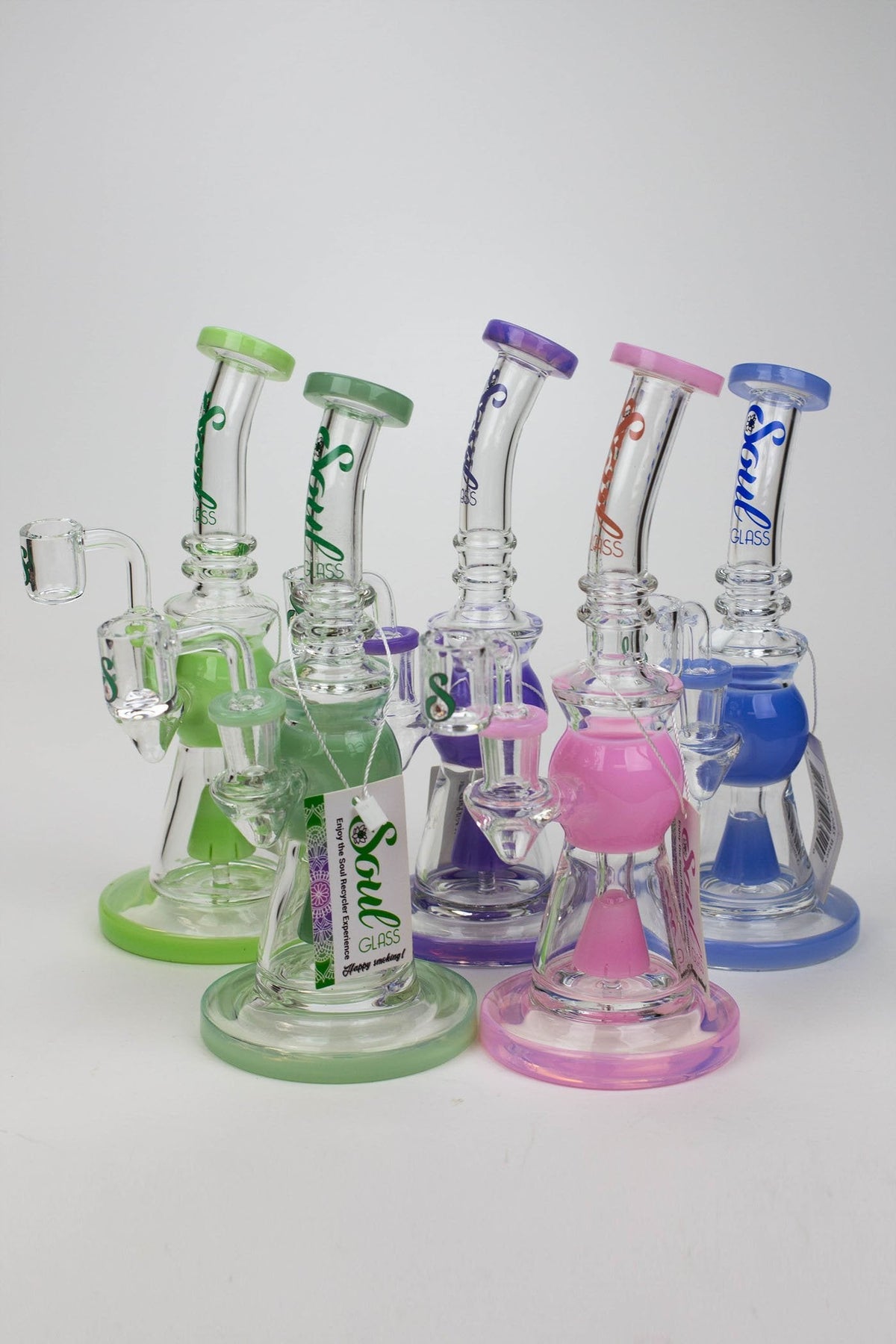 8.2" SOUL Glass 2-in-1 Cone Diffuser Bong And Dab Rig Hybrid - Canada