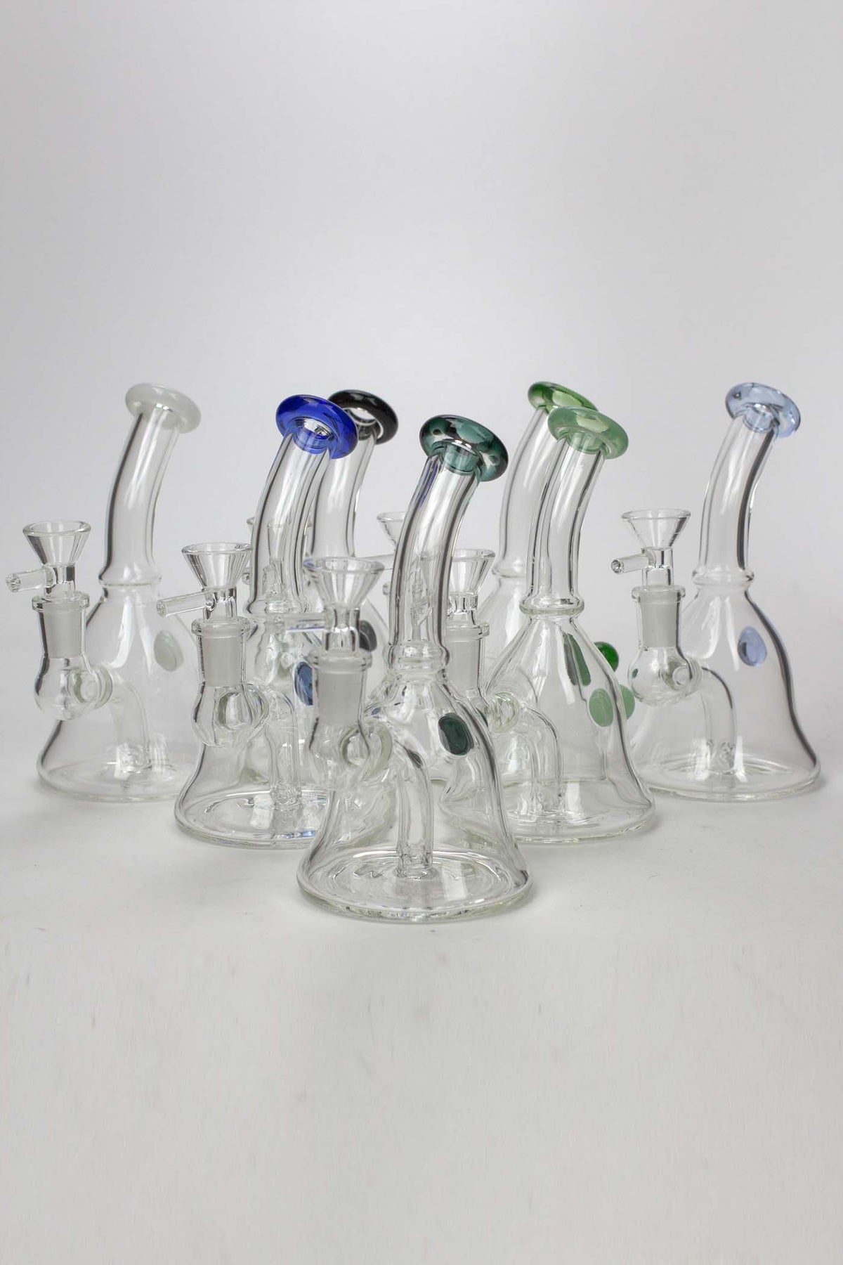 6" 2-in-1 fixed 3 hole diffuser bell bubbler bong canada