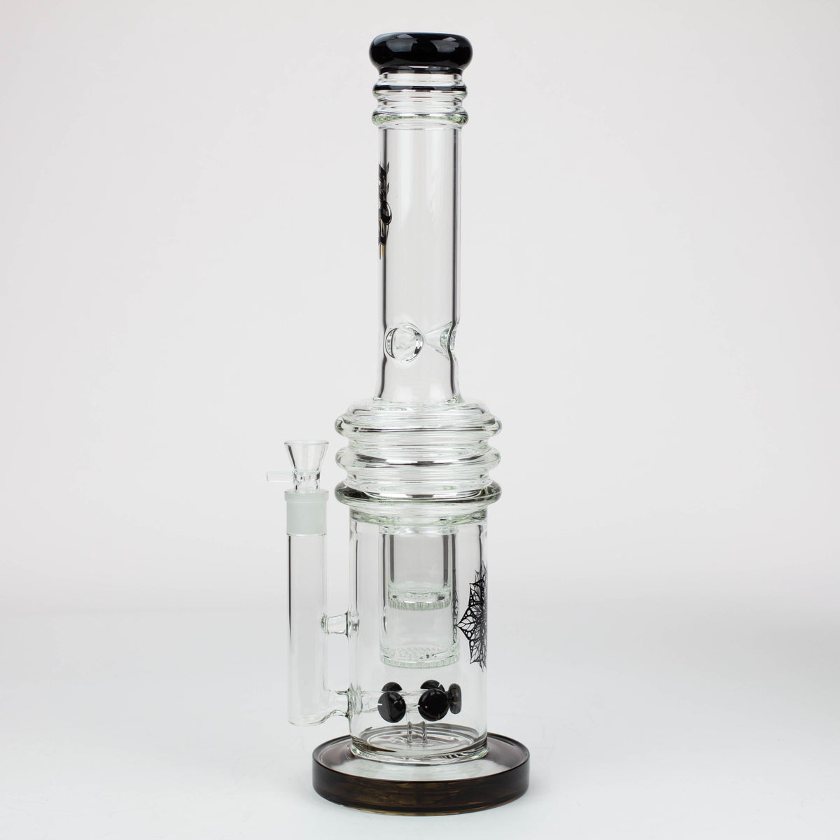 H2O 17 inch Double Layer Black Honeycomb Bong