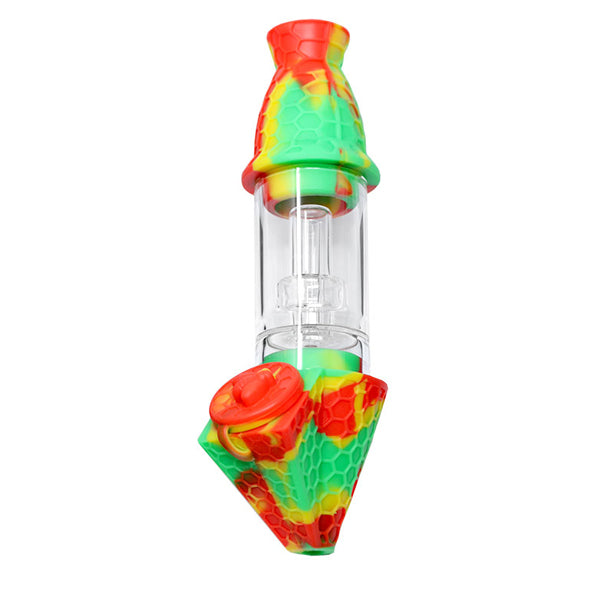 8 inch Silicone Nectar Collector Bubbler Rig And Bong Combo