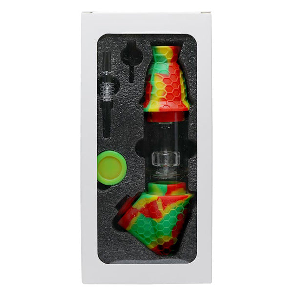 8 inch Silicone Nectar Collector Bubbler in package