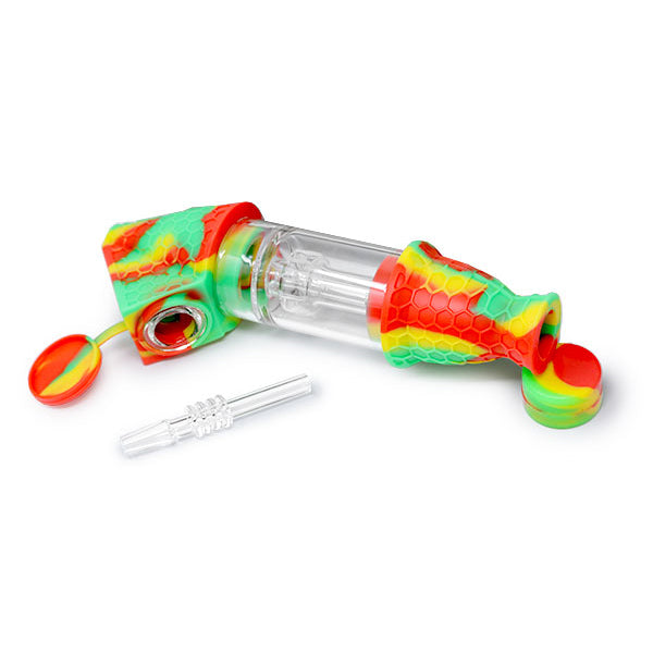 8 inch Silicone Nectar Collector Bubbler Bong Hybrid