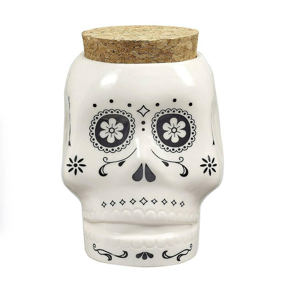 Sugar Skull Stash Jar For Weed