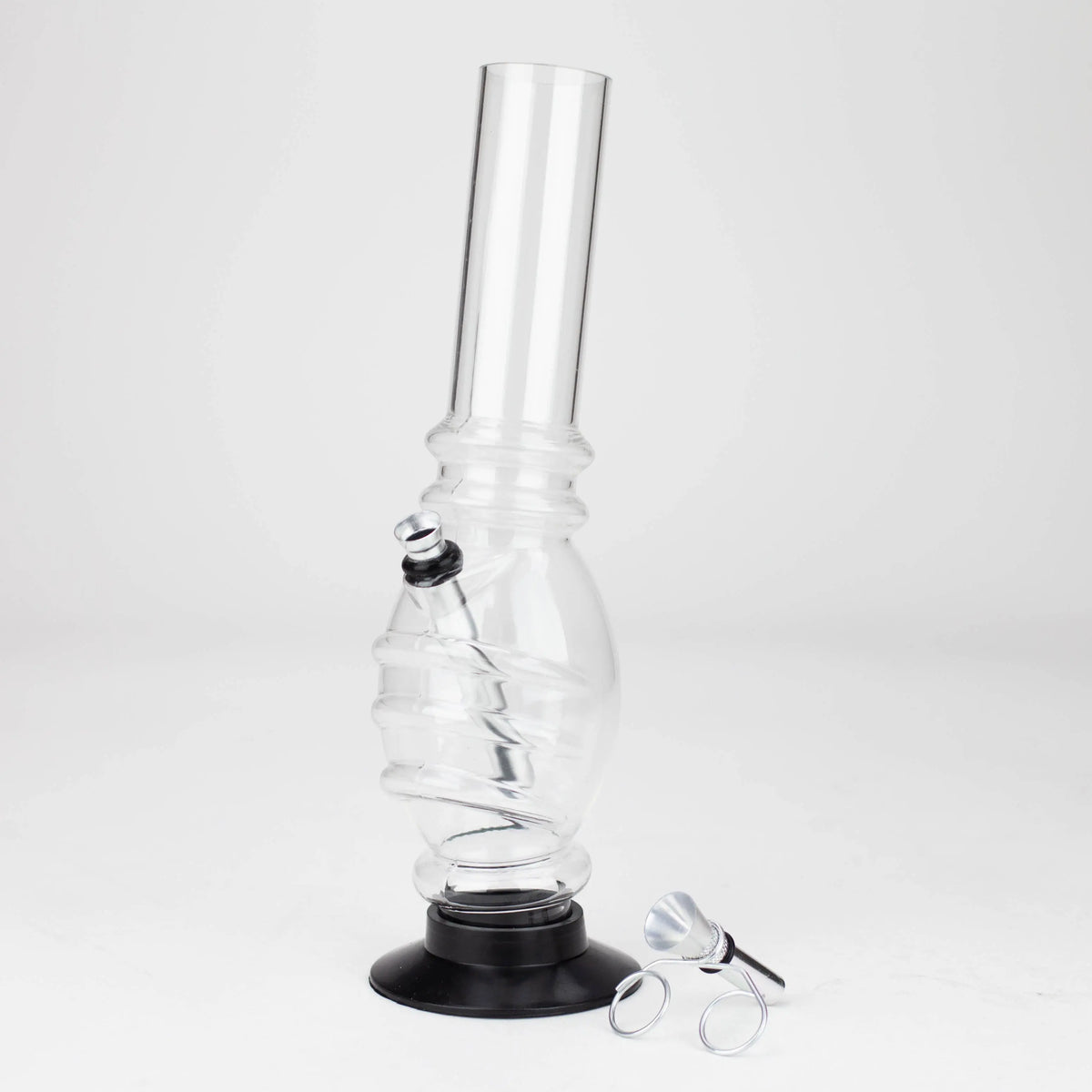 8 inch Clear Acrylic Bong with Bowl Piece