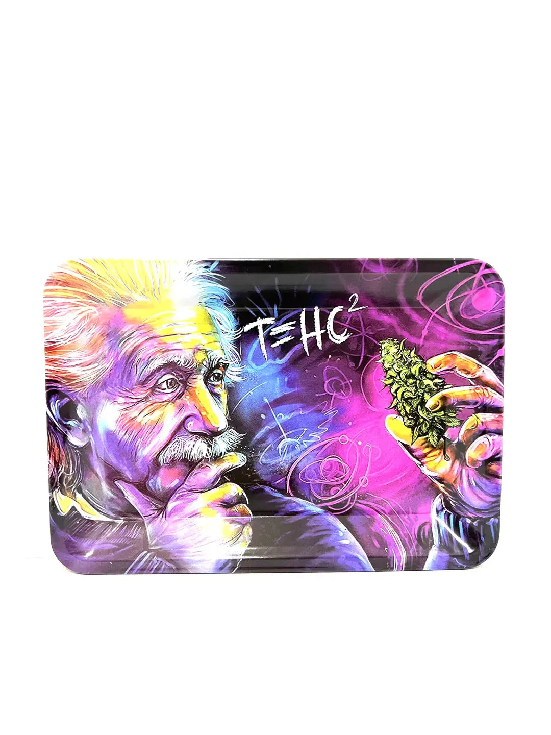 Small Metal Rolling Tray with Albert Einstein Design