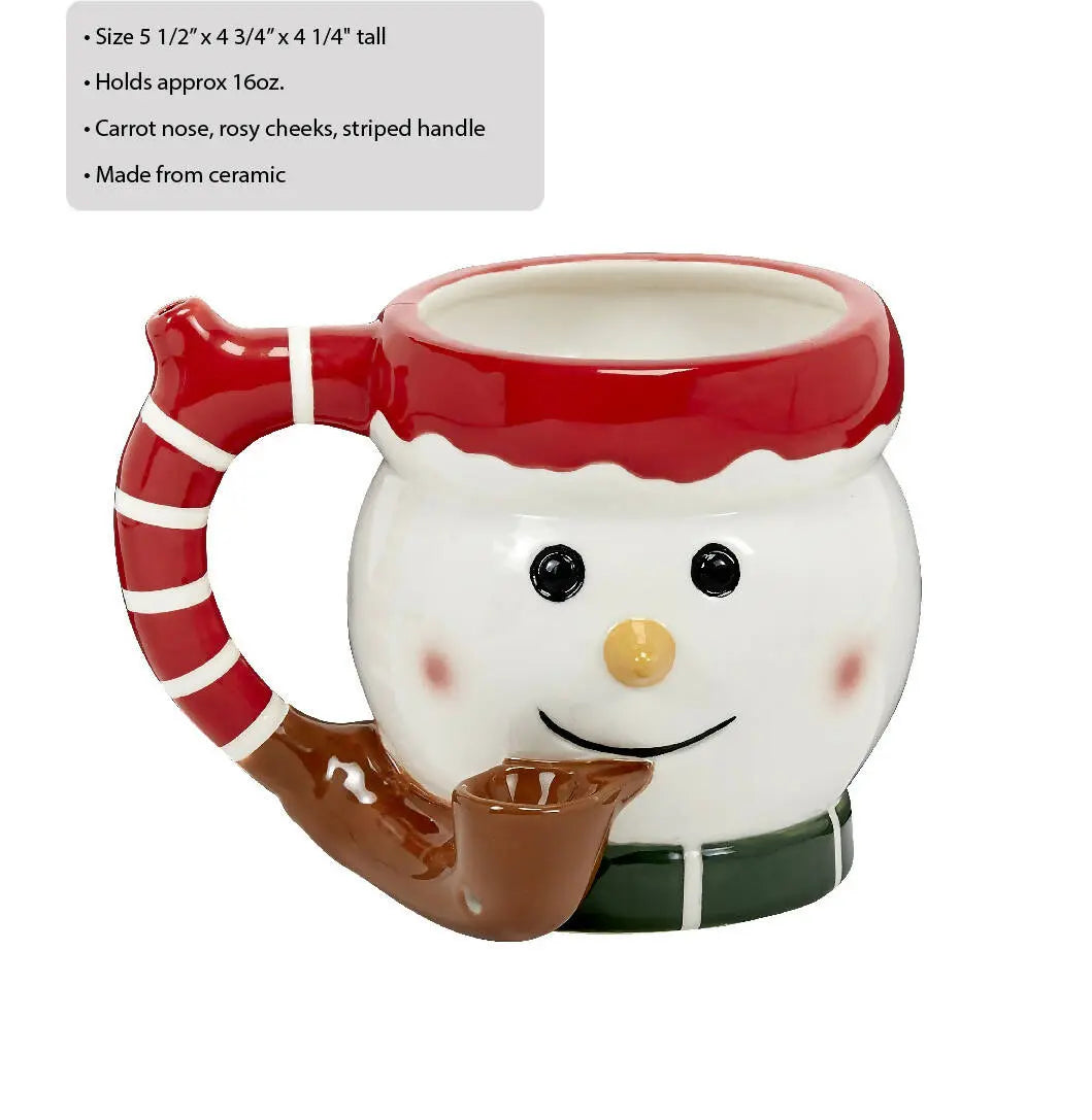 snowman pipe mug 420 Gift