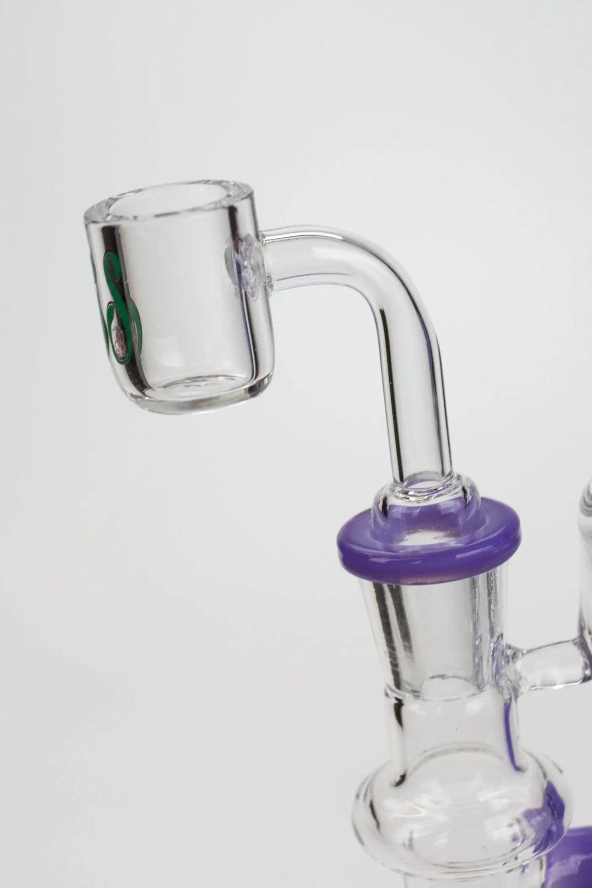 Quartz Banger For Concentrates part of the SOUL Glass 8 inch Cube Chamber Recycler Dab Rig Hybrid