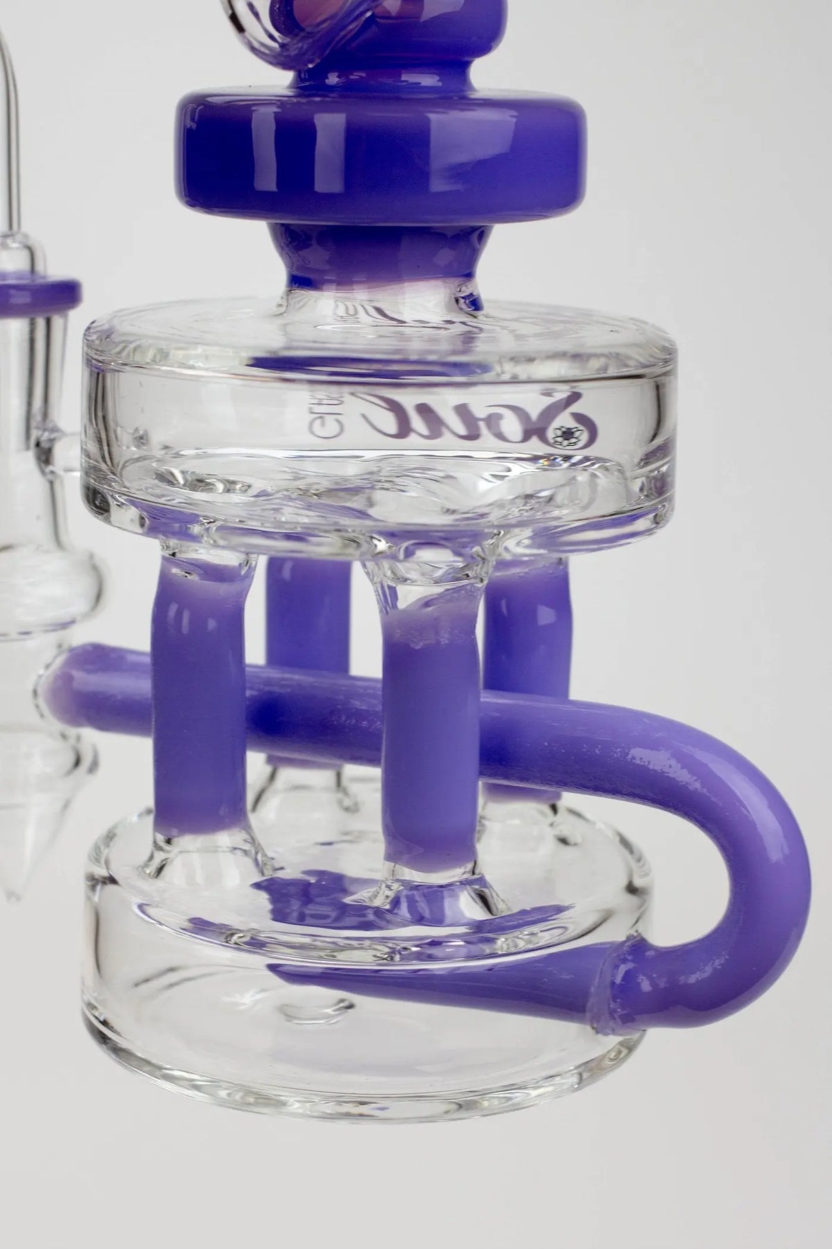 Recycler System on the SOUL Glass 8 inch Cube Chamber Dab Rig Hybrid