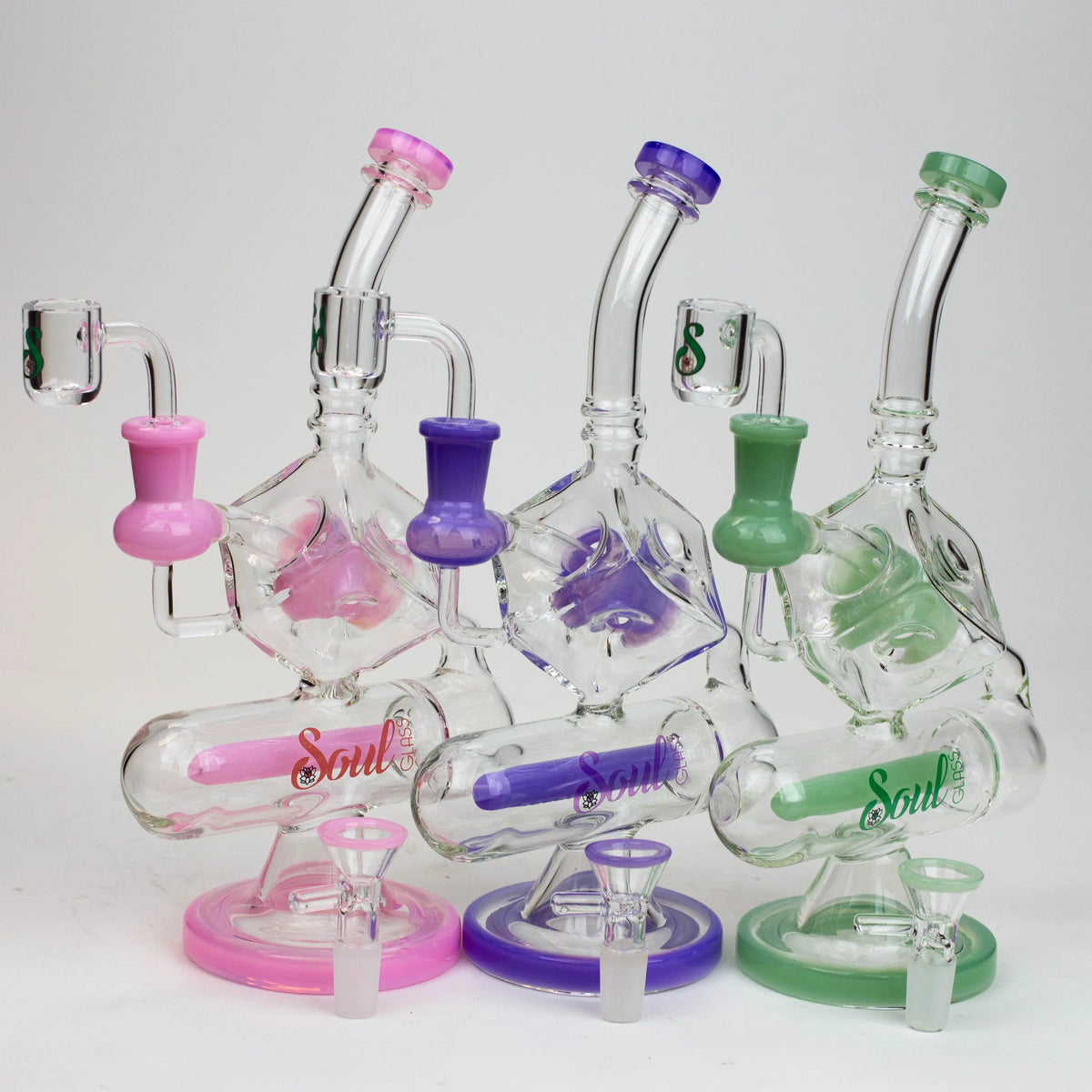 SOUL Glass 9 Inch Inline Diffuser Dab Rig Hybrid